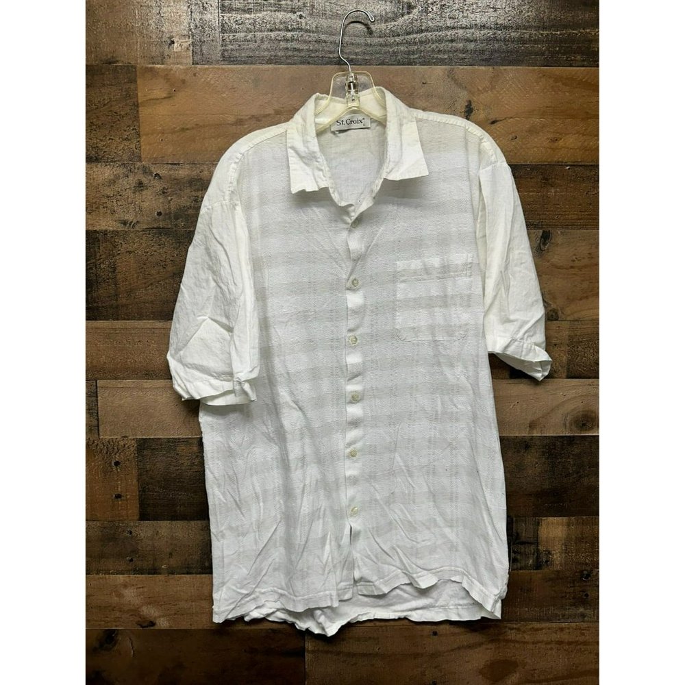 St. Croix Men's‎ Short Sleeve Button Up Size Large